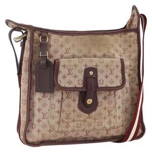 LOUIS VUITTON Monogram Mini Besace Mary Kate Shoulder Bag Red M92321 Auth 155914